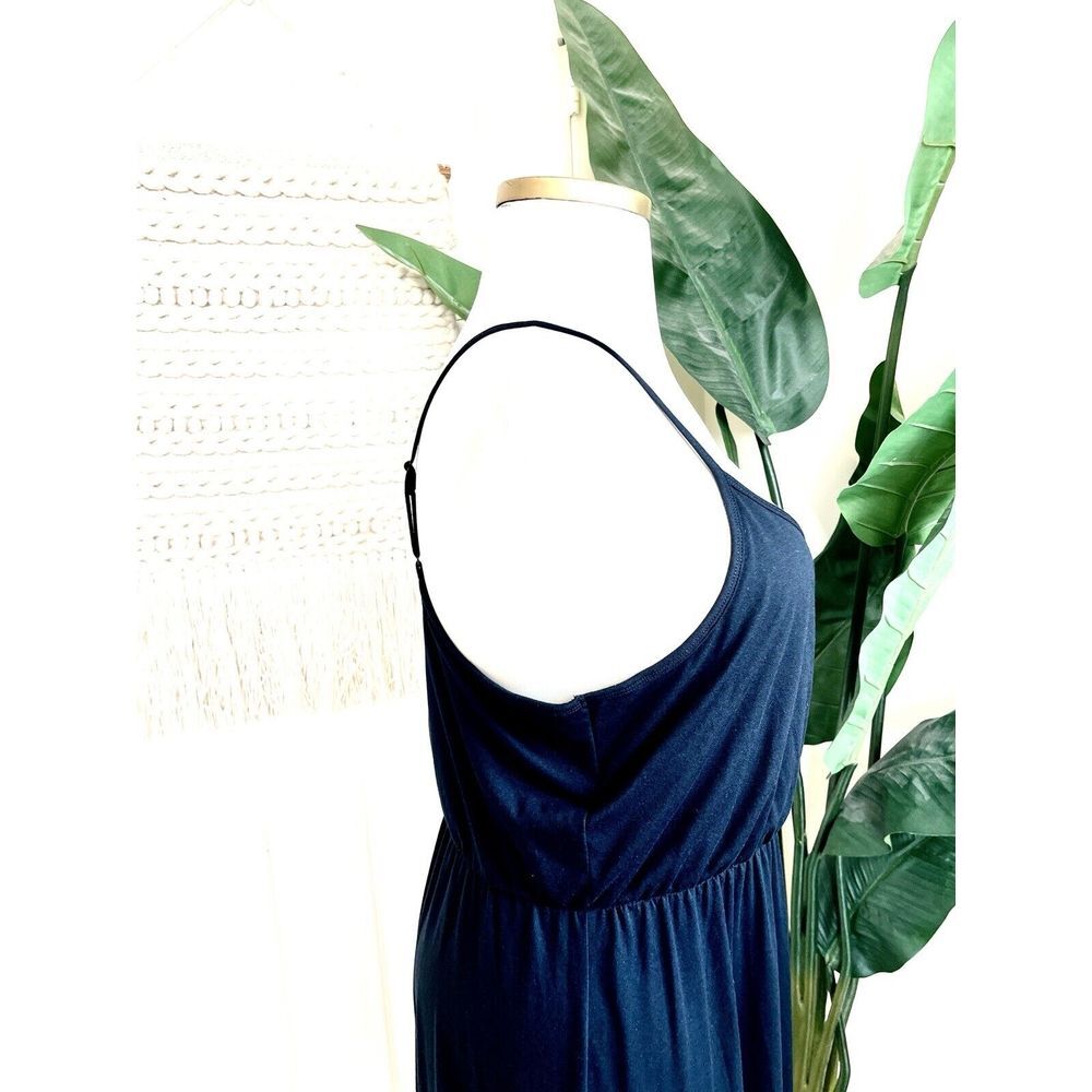 MOSSIMO Women's Long Maxi Dress Size 18/20 Stretchy Soft Knit Spaghetti Straps - Picture 3 of 8
